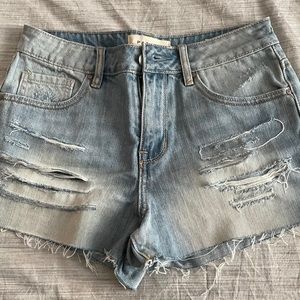 High rise denim shorts. BNWT.